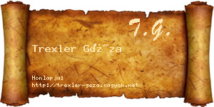 Trexler Géza névjegykártya