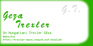 geza trexler business card